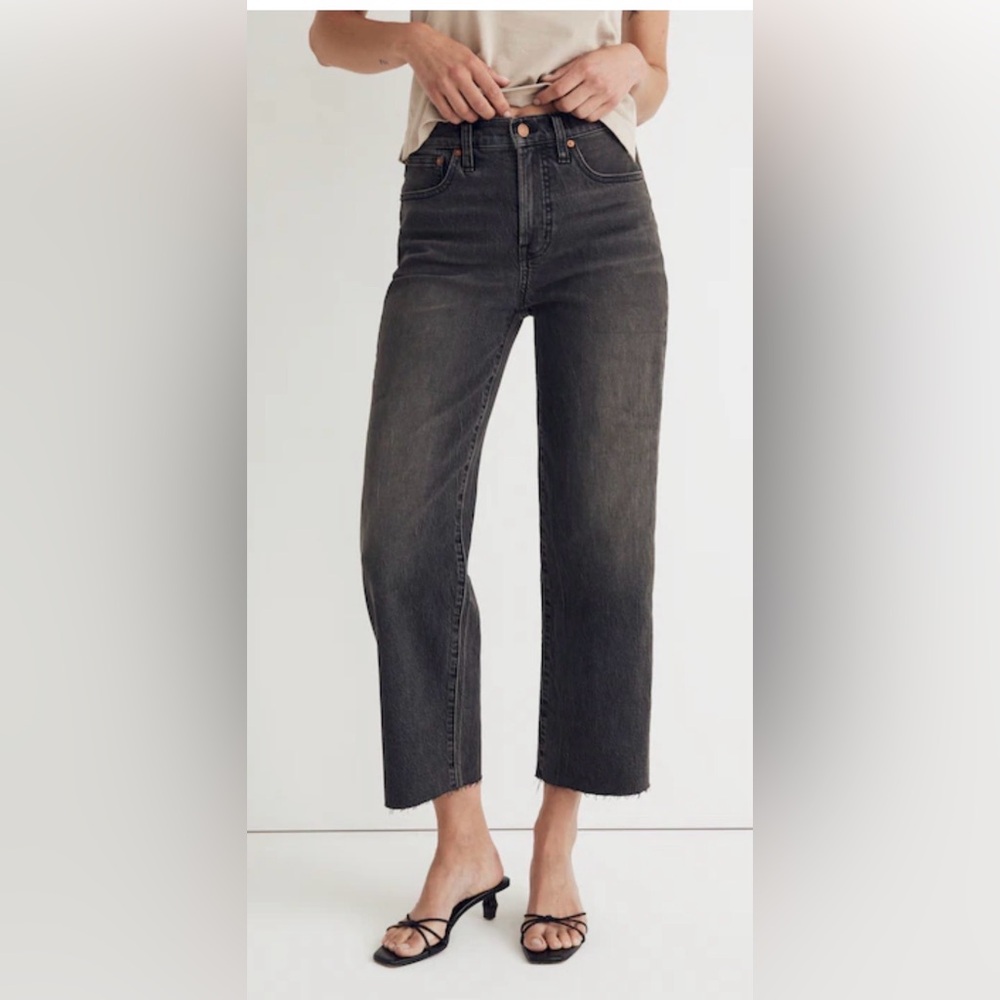 Madewell The Perfect Vintage Wide-Leg Crop Jean (Benley Wash) - Picture 2 of 9